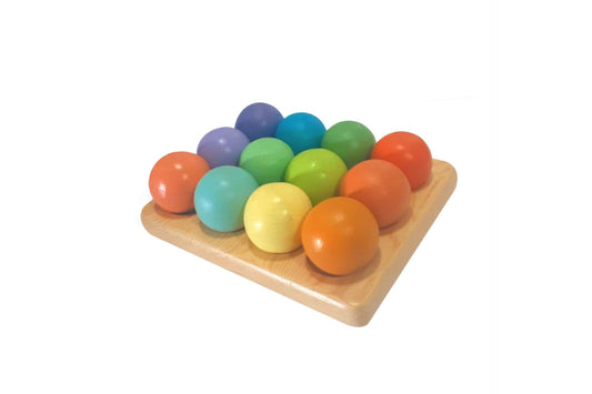 Wood&Joy Ahşap pastel renk topları (12 adet)