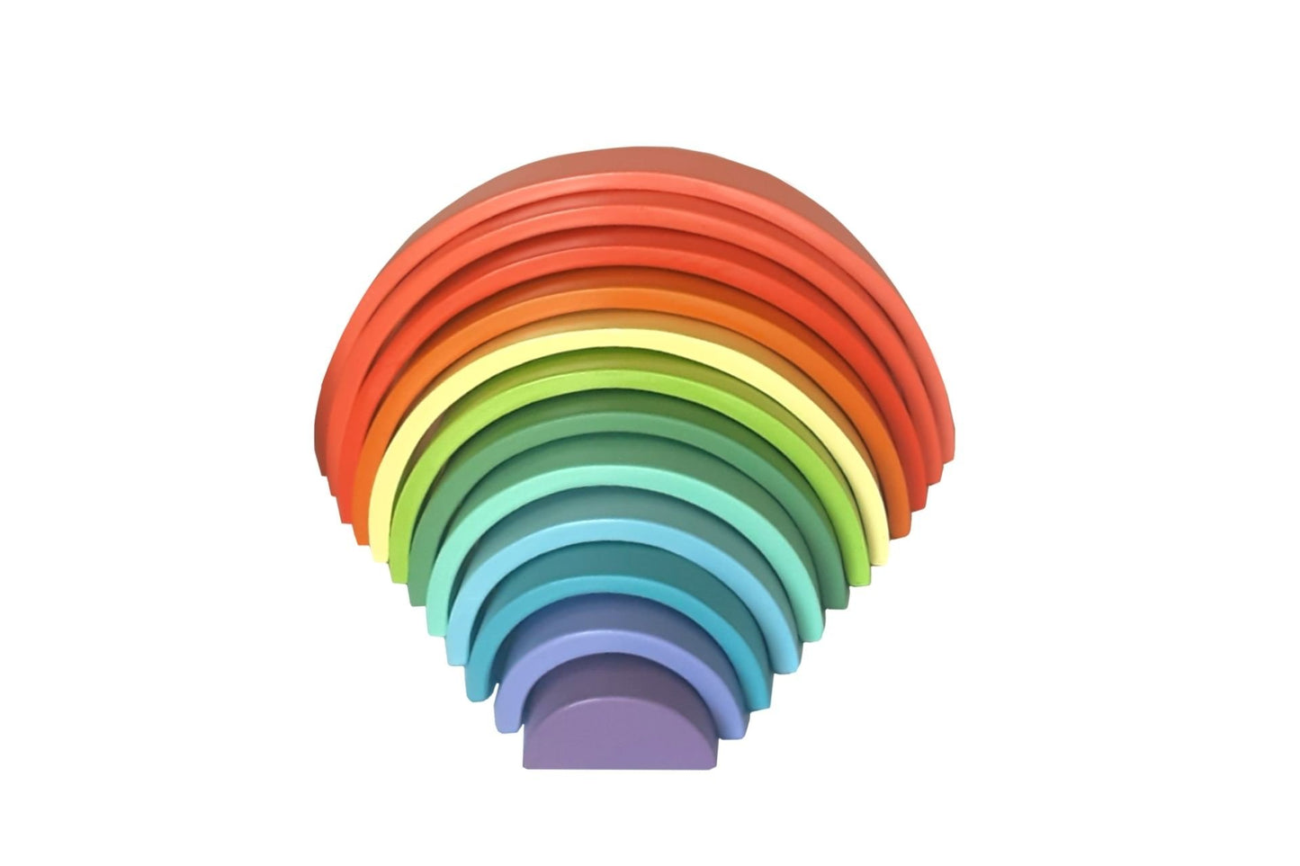 Wood&Joy Waldorf Playground City Set (71 Pieces Rainbow Colors)