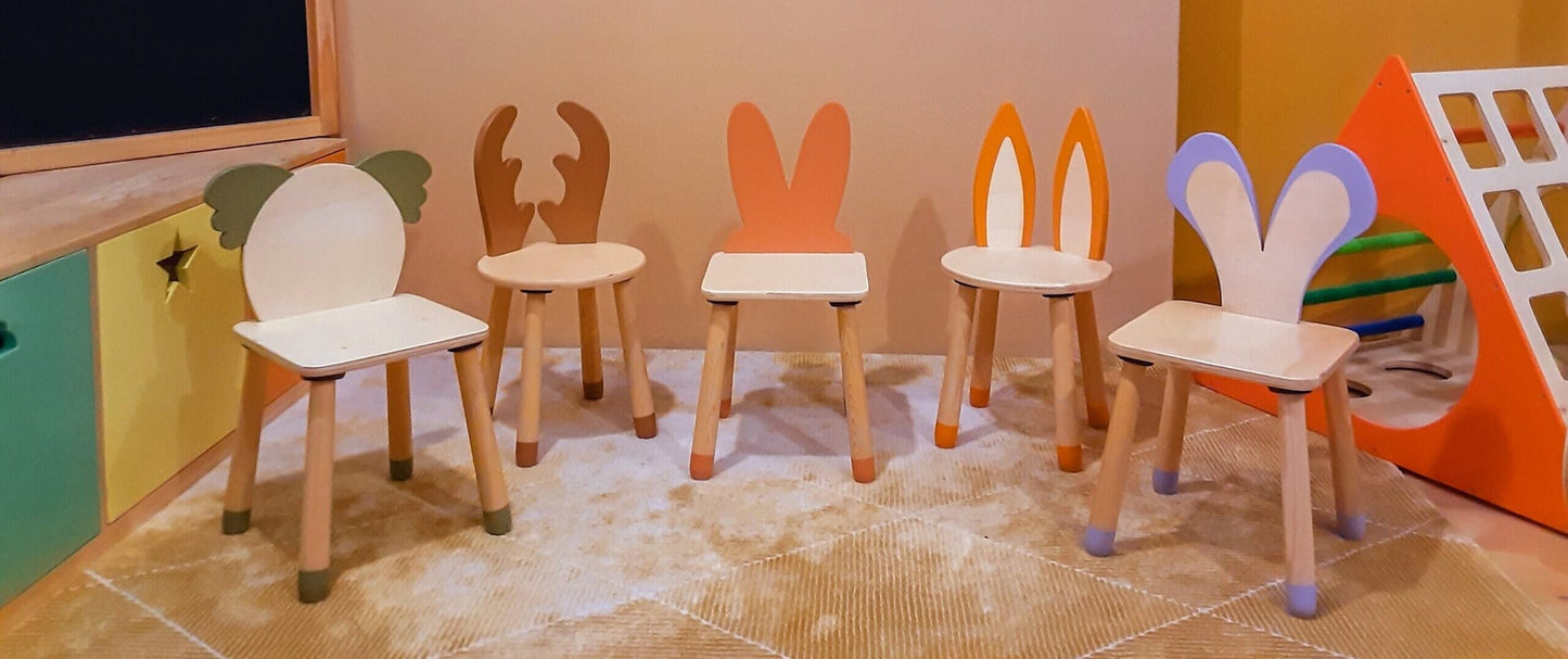 Wood&Joy Ahşap renkli koala sandalye