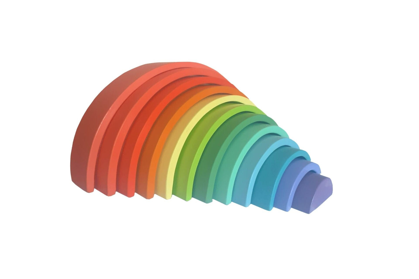 Wood&Joy Waldorf Playground City Set (71 Pieces Rainbow Colors)