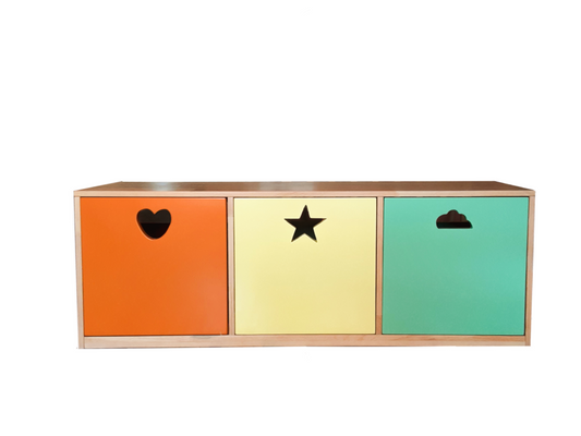 Wood&Joy Wooden Hearth Toy Cabinet