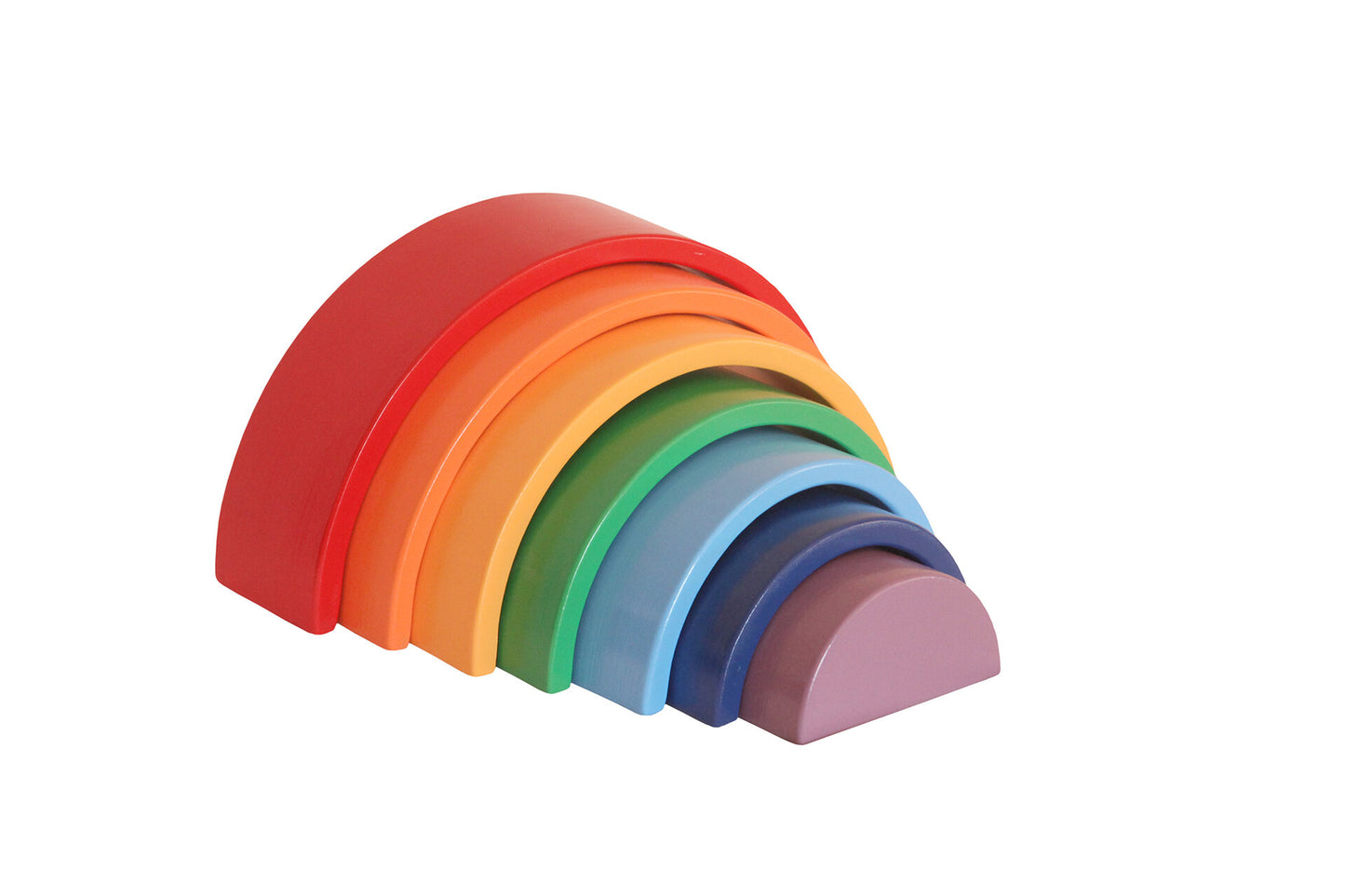 Wood&Joy  Ahşap Waldorf 7-parçalar gökkuşağı istifleme oyuncak