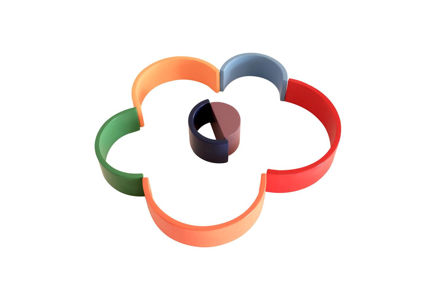 Wood&Joy  Ahşap Waldorf 7-parçalar gökkuşağı istifleme oyuncak