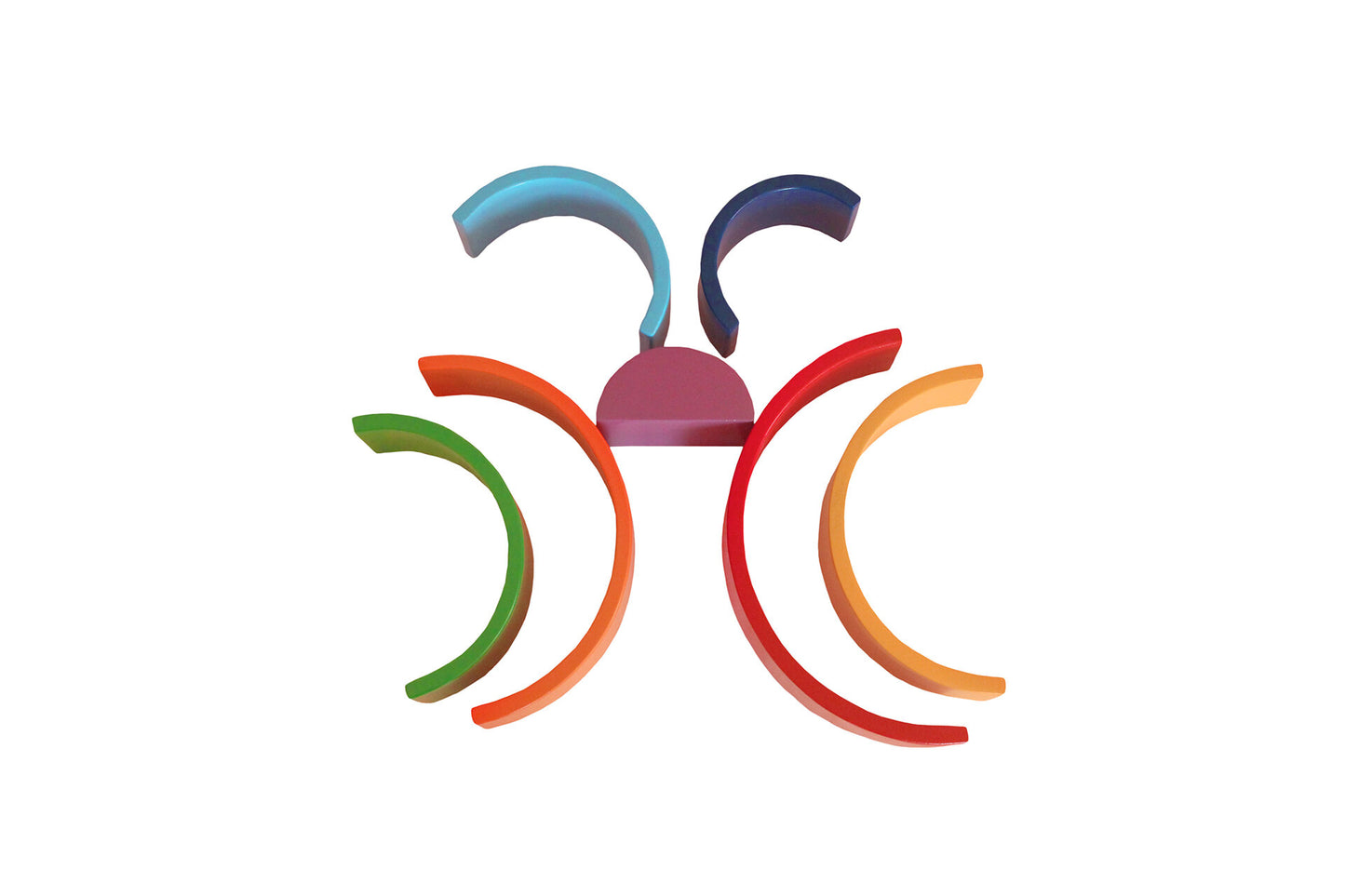 Wood&Joy  Ahşap Waldorf 7-parçalar gökkuşağı istifleme oyuncak