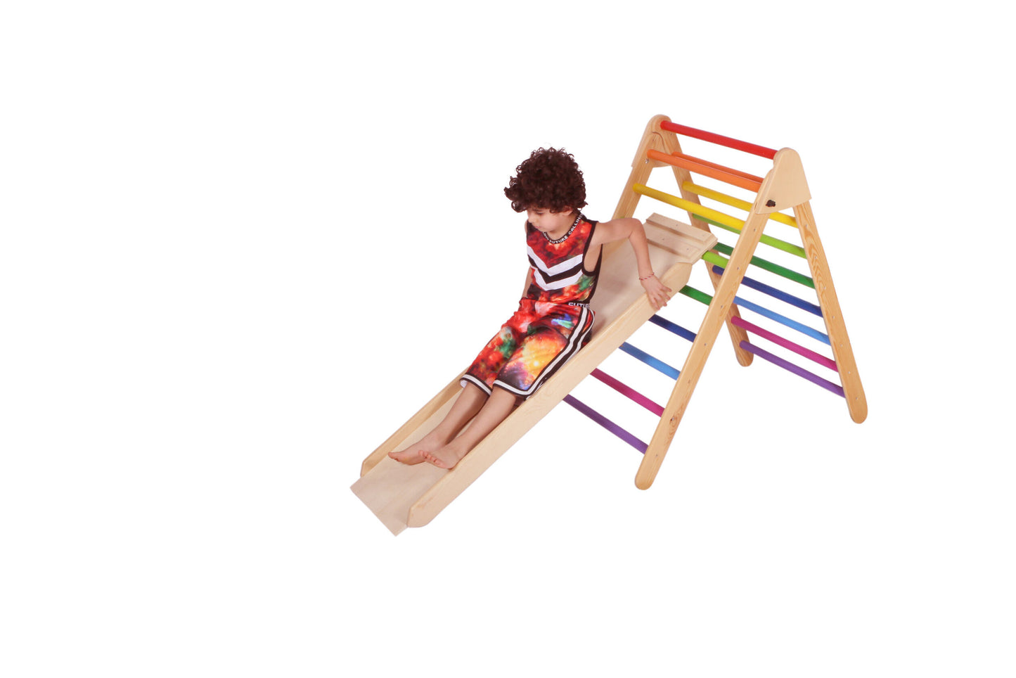 Wood&Joy Ahşap geometrik rampa ve slayt