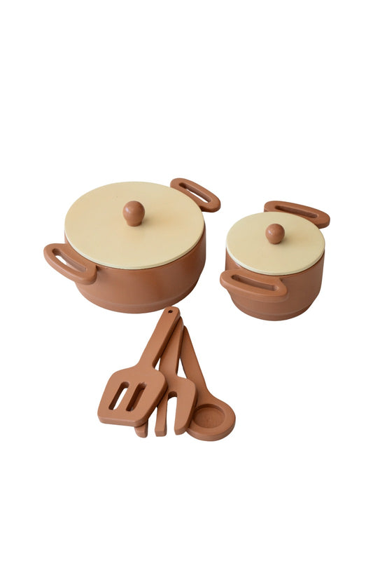 Wood & Joy Doğal Ahşap Tencere Seti