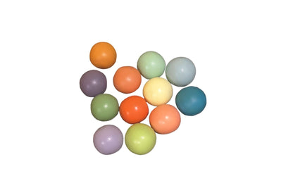 Wood&Joy Ahşap pastel renk topları (12 adet)