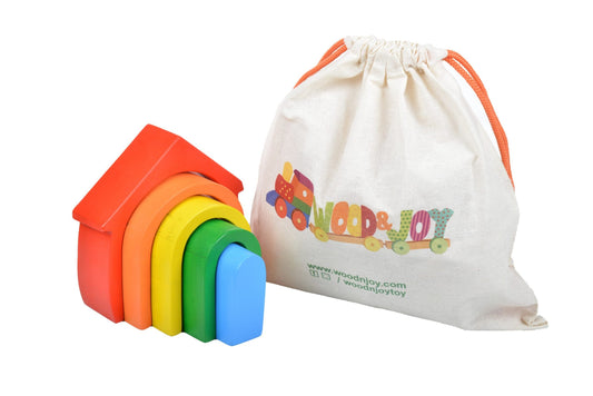 Wood&Joy | Rainbow House istifleme oyuncak