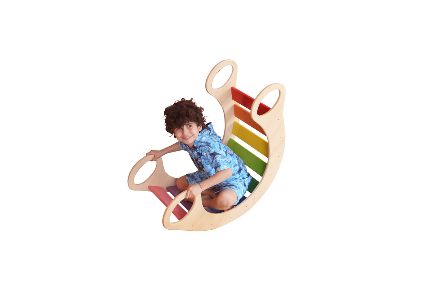Wood&Joy Wooden Rainbow Climbing Arch